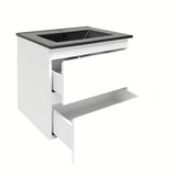 Viseča kopalniška omarica SAT B-Way 1 z umivalnikom u sjajno bijeloj boji