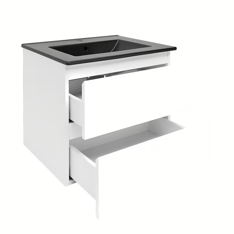 Viseča kopalniška omarica SAT B-Way 1 z umivalnikom u sjajno bijeloj boji