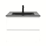 Viseča kopalniška omarica z umivalnikom SAT B-Way 1 u sjajno bijeloj boji s dvije ladice