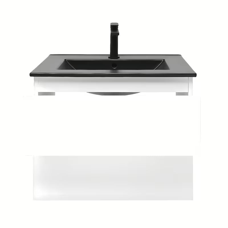 Viseča kopalniška omarica z umivalnikom SAT B-Way 1 u sjajno bijeloj boji s dvije ladice