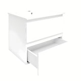 Viseča kopalniška omarica s keramičkim umivaonikom SAT B-Way 1 u sjajno bijeloj boji s dvije ladice