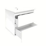 Viseča kopalniška omarica s keramičkim umivaonikom SAT B-Way 1 u sjajno bijeloj boji s dvije ladice