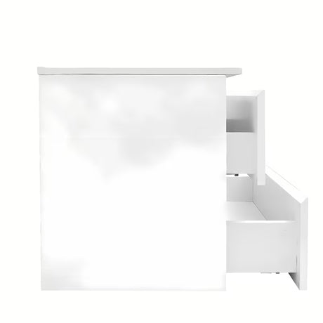 Viseča kopalniška omarica s keramičkim umivaonikom SAT B-Way 1 u sjajno bijeloj boji s dvije ladice