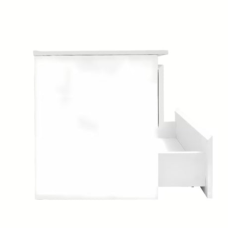 Viseča kopalniška omarica s keramičkim umivaonikom SAT B-Way 1 u sjajno bijeloj boji s dvije ladice