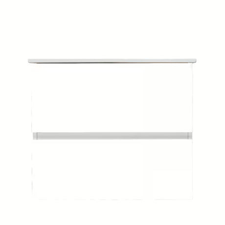 Viseča kopalniška omarica s keramičkim umivaonikom SAT B-Way 1 u sjajno bijeloj boji s dvije ladice