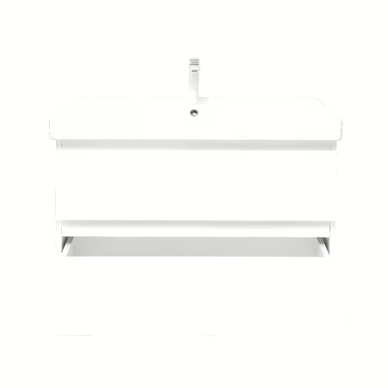 Viseča kopalniška omarica s keramičkim umivaonikom SAT B-Way 1 u bijeloj boji, 79x50x45 cm.