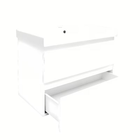 Viseča kopalniška omarica s keramičkim umivaonikom SAT B-Way 1 u sjajnoj bijeloj boji