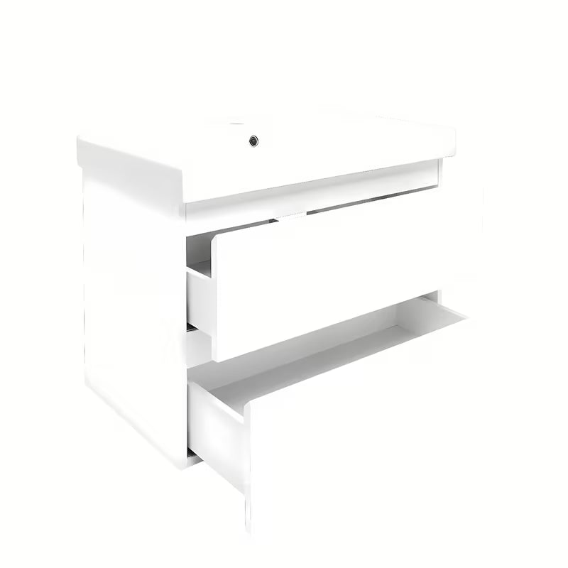 Viseča kopalniška omarica s keramičkim umivaonikom SAT B-Way 1 u sjajnoj bijeloj boji