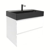 Viseča kopalniška omarica s keramičkim umivaonikom SAT B-Way 1 u sjajnoj bijeloj boji