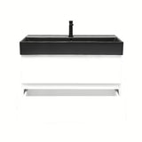 Viseča kopalniška omarica s keramičkim umivaonikom SAT B-Way 1 u sjajno bijeloj boji