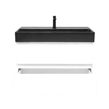 Viseča kopalniška omarica s keramičkim umivaonikom SAT B-Way 1 u sjajno bijeloj boji