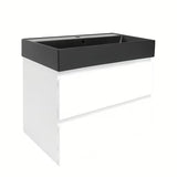 Viseča kopalniška omarica s keramičkim umivaonikom SAT B-Way 1 u sjajnoj bijeloj boji, 79x50x45 cm.