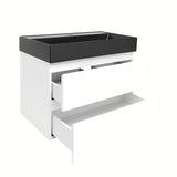 Viseča kopalniška omarica s keramičkim umivaonikom SAT B-Way 1 u sjajnoj bijeloj boji, 79x50x45 cm.