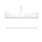 Viseča ormarić s keramičkim umivaonikom SAT B-Way 1 u sjajnoj bijeloj boji s dvije ladice.