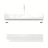 Viseča ormarić s keramičkim umivaonikom SAT B-Way 1 u sjajnoj bijeloj boji s dvije ladice.