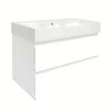 Viseča kopalniška omarica z umivalnikom SAT B-Way 1 u sjajnoj bijeloj boji