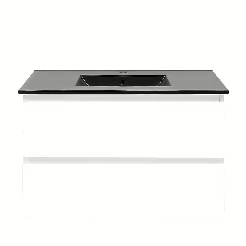 Viseča kopalniška omarica z umivalnikom SAT B-Way 1 u sjajnoj bijeloj boji s dvije ladice