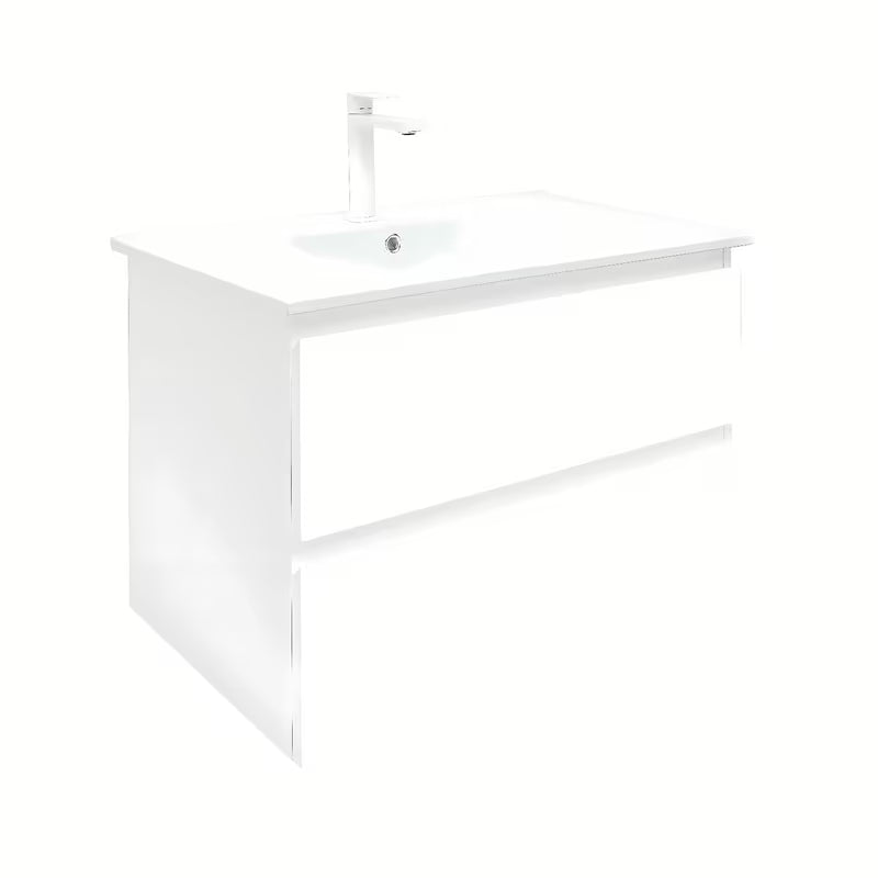 Viseča kopalniška omarica z umivalnikom SAT B-Way 1 u sjajnoj bijeloj boji