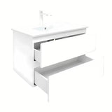 Viseča kopalniška omarica z umivalnikom SAT B-Way 1 u sjajnoj bijeloj boji