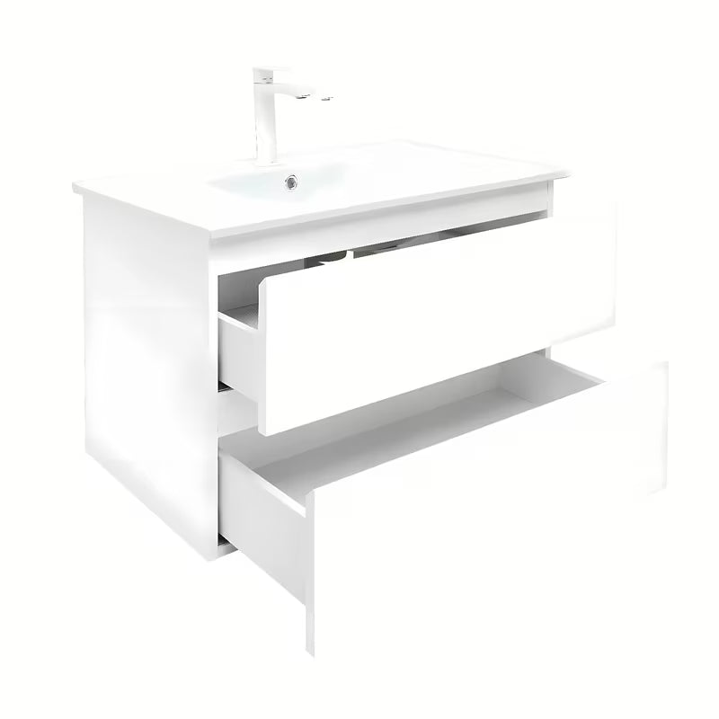 Viseča kopalniška omarica z umivalnikom SAT B-Way 1 u sjajnoj bijeloj boji