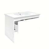 Viseča kopalniška omarica z umivalnikom SAT B-Way 1 u bijelom sjaju s dvije ladice