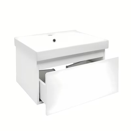 Viseča kopalniška omarica s keramičkim umivaonikom SAT B-Way 1 u sjajnoj bijeloj boji