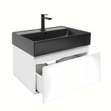 Viseča kopalniška omarica s keramičkim umivaonikom SAT B-Way u sjajnoj bijeloj boji 59x45x30 cm