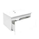 Viseča kopalniška omarica s keramičkim umivaonikom SAT B-Way 1 u sjajnoj bijeloj boji