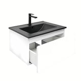 Viseča kopalniška omarica z umivalnikom SAT B-Way 1 u bijelom sjaju 59x45x30 cm