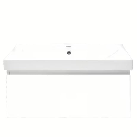 Viseča kopalniška omarica SAT B-Way 1 s keramičkim umivaonikom u bijeloj sjajnoj izvedbi