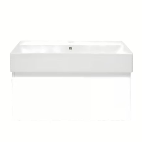 Viseča kopalniška omarica s keramičkim umivaonikom SAT B-Way 1 u bijeloj sjajnoj izvedbi