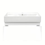 Viseča kopalniška omarica s keramičkim umivaonikom SAT B-Way 1 u bijeloj sjajnoj izvedbi