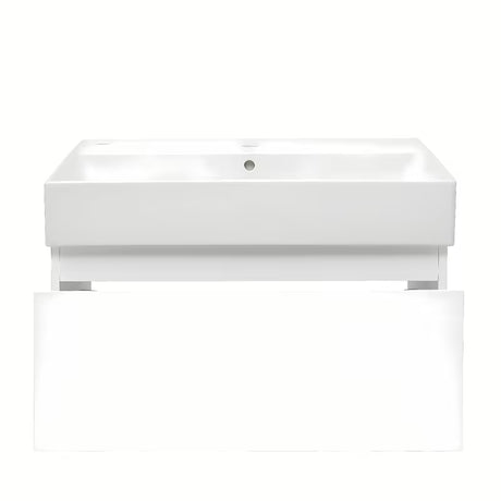 Viseča kopalniška omarica s keramičkim umivaonikom SAT B-Way 1 u bijeloj sjajnoj izvedbi