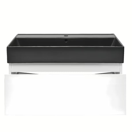 Viseča kopalniška omarica s keramičkim umivaonikom SAT B-Way 1 u bijeloj sjajnoj izvedbi