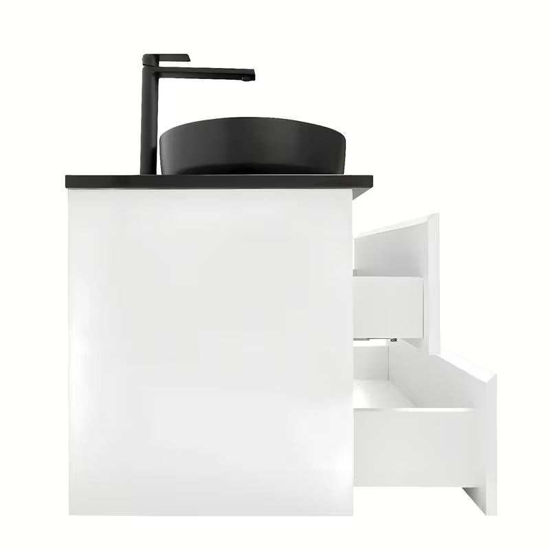 Viseča kopalniška omarica z umivalnikom SAT B-Way v beli sijajni izvedbi 119x45x50 cm