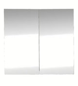 Bela omarica z ogledalom SAT B-Way 80 x 75 cm za kopalnico z možnostjo levega ali desnega odpiranja.