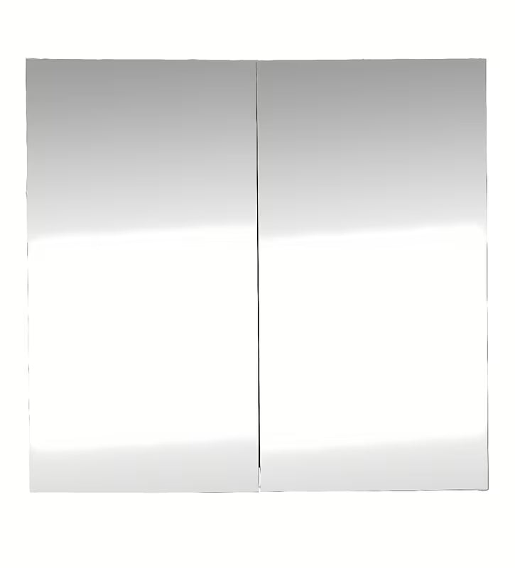Bela omarica z ogledalom SAT B-Way 80 x 75 cm za kopalnico z možnostjo levega ali desnega odpiranja.