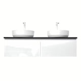 Viseča kopalniška omarica SAT B-Way 119x45x30 cm u sjajnoj bijeloj boji s pokrivno ploščo