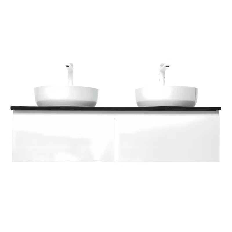 Viseča kopalniška omarica SAT B-Way 119x45x30 cm u sjajnoj bijeloj boji s pokrivno ploščo