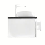 Viseča kopalniška omarica SAT B-Way 119x45x30 cm u sjajnoj bijeloj boji s pokrivno ploščo