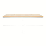 Viseča kopalniška omarica SAT B-Way u sjajnoj bijeloj boji s hrastovom pokrovnom pločom i četiri ladice.