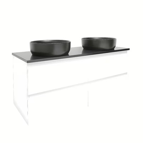 Viseča kopalniška omarica SAT B-Way u sjajno bijeloj boji s pokrivno ploščo