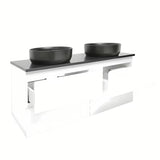 Viseča kopalniška omarica SAT B-Way u sjajno bijeloj boji s pokrivno ploščo