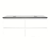 Viseča kopalniška omarica SAT B-Way u sjajno bijeloj boji s pokrivno ploščo