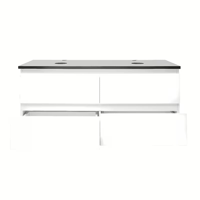 Viseča kopalniška omarica SAT B-Way u sjajno bijeloj boji s pokrivno ploščo