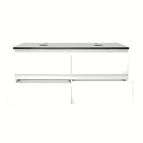 Viseča kopalniška omarica SAT B-Way u sjajno bijeloj boji s pokrivno ploščo