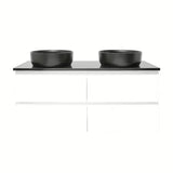 Viseča kopalniška omarica SAT B-Way u sjajno bijeloj boji s pokrivno ploščo