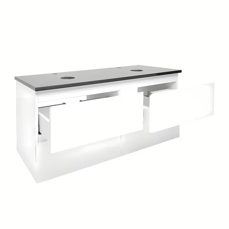 Viseča kopalniška omarica SAT B-Way u bijeloj boji sa sjajnom završnom obradom s pokrivno ploščo