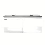 Viseča kopalniška omarica SAT B-Way u bijeloj boji sa sjajnom završnom obradom s pokrivno ploščo