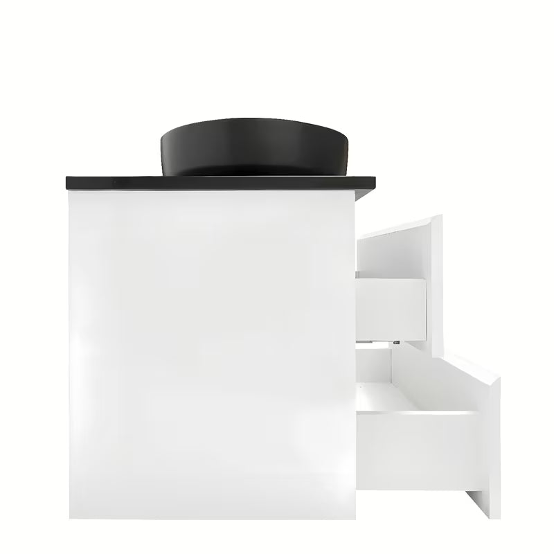 Viseča kopalniška omarica SAT B-Way s pokrivno ploščo u bijeloj boji, sjajna izvedba